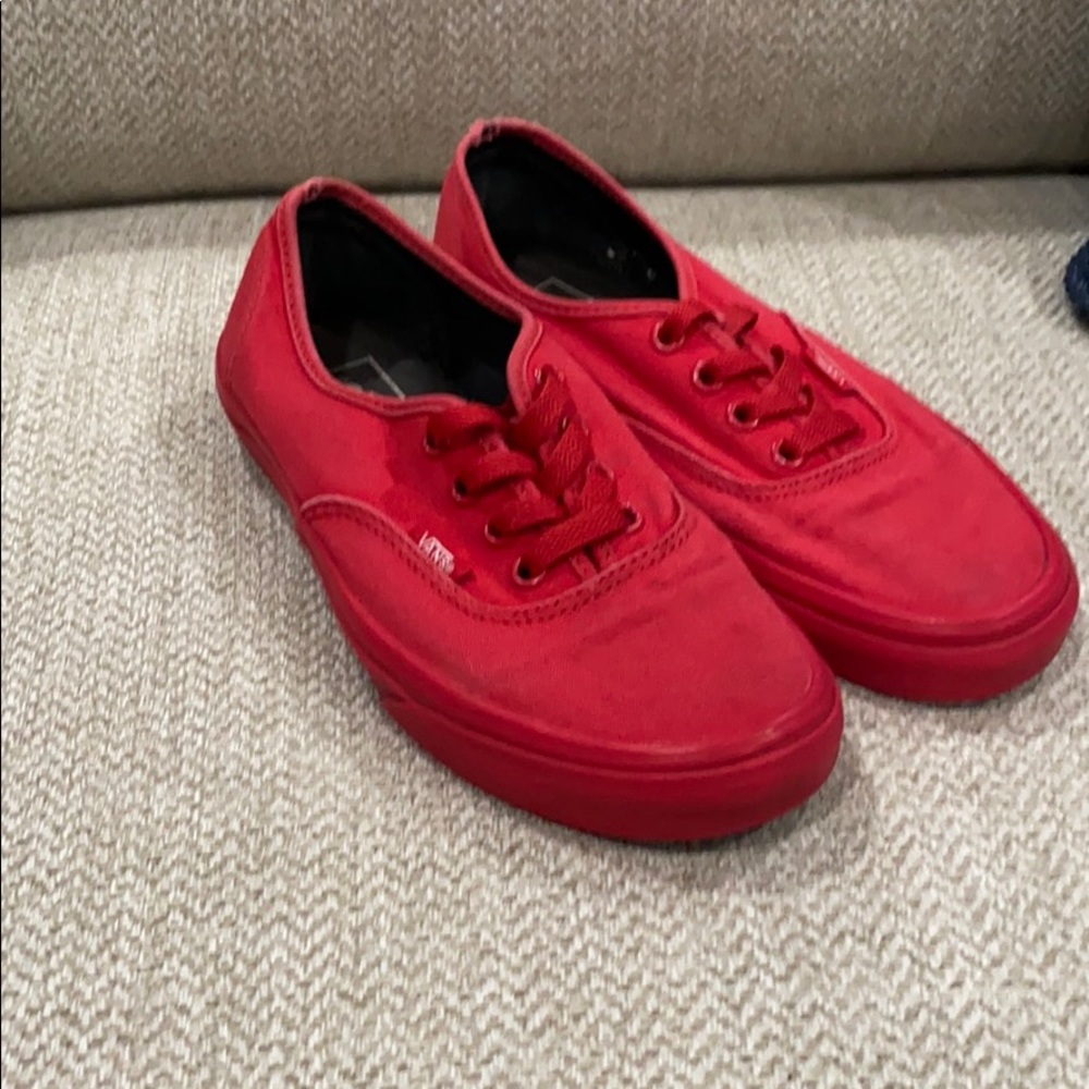 Red vans size 7